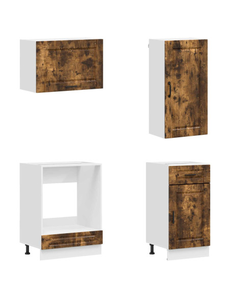 Unità Cucina PORTO 8 pcs Rovere Fumo Legno ingegnerizzato