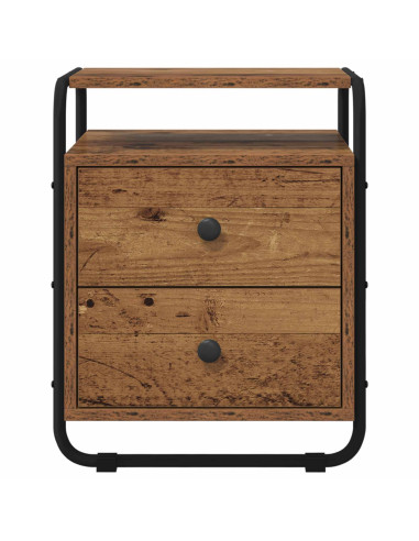 Armadio da Notte 2 pz Legno antico Legno ingegnerizzato