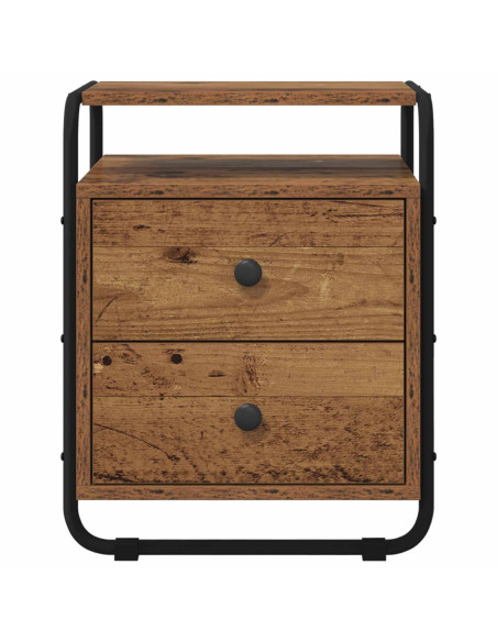 Armadio da Notte 2 pz Legno antico Legno ingegnerizzato