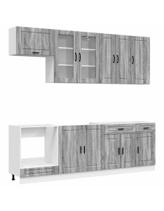 Unità Cucina PORTO 8 pcs Sonoma grigio Legno ingegnerizzato 2