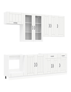 Unità Cucina LUCCA 8 pcs Bianco Legno ingegnerizzato 2
