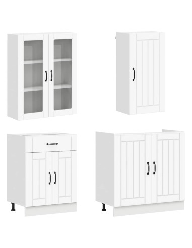 Unità Cucina LUCCA 8 pcs Bianco Legno ingegnerizzato