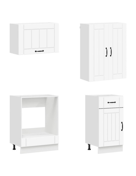 Unità Cucina LUCCA 8 pcs Bianco Legno ingegnerizzato