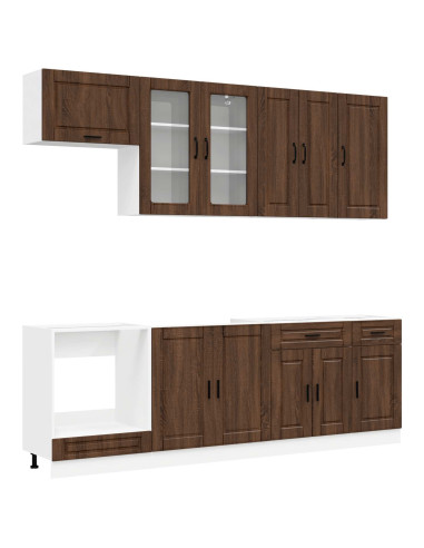 Unità Cucina PORTO 8 pcs Rovere Marrone Legno ingegnerizzato