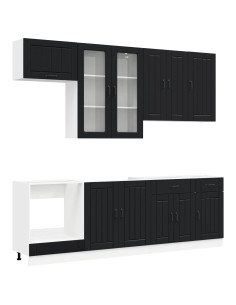 Unità Cucina LUCCA 8 pcs Nero Legno ingegnerizzato 2