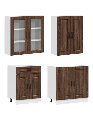 Unità Cucina PORTO 8 pcs Rovere Marrone Legno ingegnerizzato