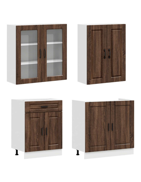 Unità Cucina PORTO 8 pcs Rovere Marrone Legno ingegnerizzato