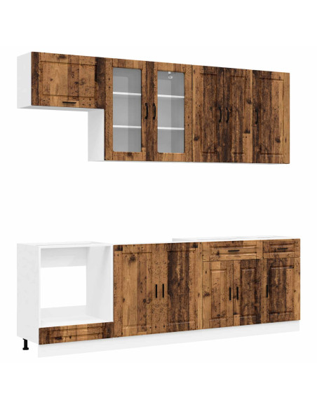 Unità Cucina PORTO 8 pcs Legno antico Legno ingegnerizzato