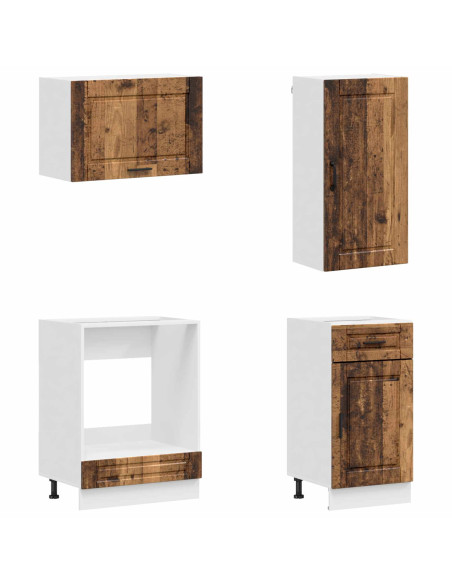 Unità Cucina PORTO 8 pcs Legno antico Legno ingegnerizzato