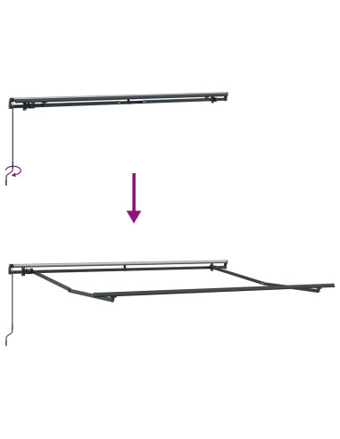 Tenda Retrattile Grigio chiaro e bianco 450 × 350 cm