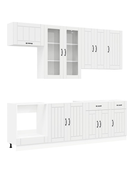 Unità Cucina LUCCA 8 pcs Bianco Lucido Legno ingegnerizzato