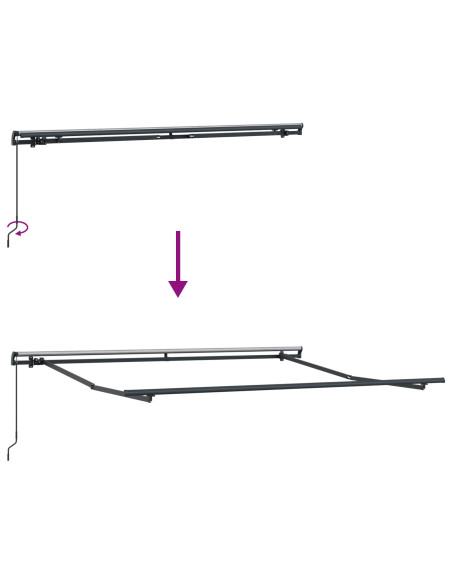 Tenda Retrattile Sabbia 450 × 350 cm Poliestere e Acciaio