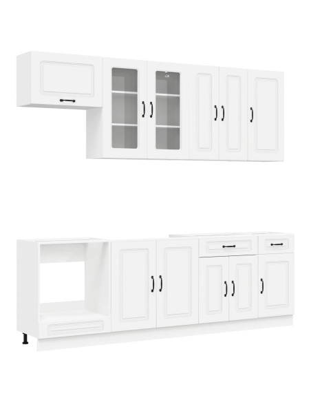 Unità Cucina KALMAR 8 pcs Bianco Legno ingegnerizzato