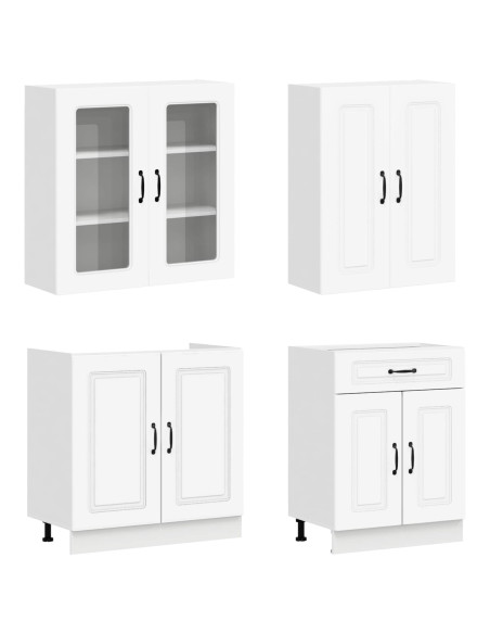 Unità Cucina KALMAR 8 pcs Bianco Legno ingegnerizzato