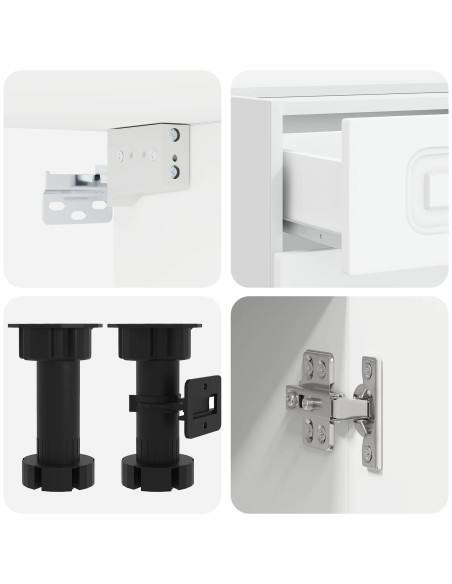 Unità Cucina KALMAR 8 pcs Bianco Legno ingegnerizzato
