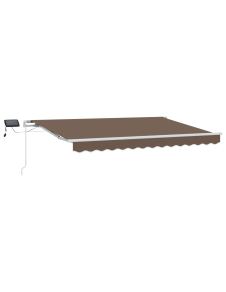 Tenda retrattile Tortora 400 × 350 cm Tessuto e Alluminio