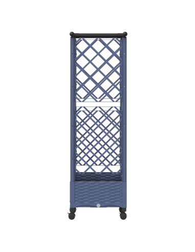 Letto Rialzato con Griglia e Tetto Grigio 124 x 40 x 127 cm PP