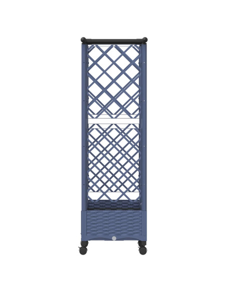 Letto Rialzato con Griglia e Tetto Grigio 124 x 40 x 127 cm PP
