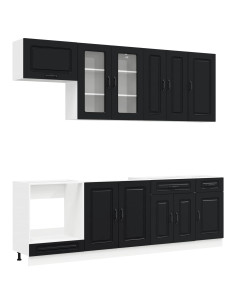 Unità Cucina KALMAR 8 pcs Nero Legno ingegnerizzato 2
