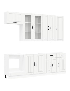 Unità Cucina LUCCA 8 pcs Bianco Legno ingegnerizzato 2