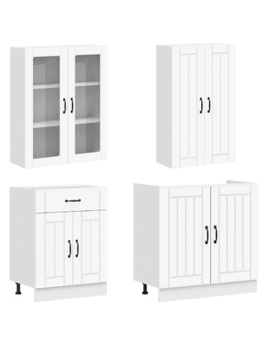 Unità Cucina LUCCA 8 pcs Bianco Legno ingegnerizzato