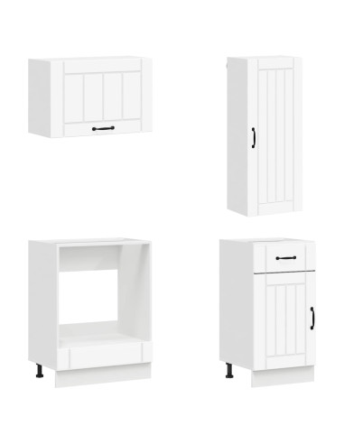 Unità Cucina LUCCA 8 pcs Bianco Legno ingegnerizzato