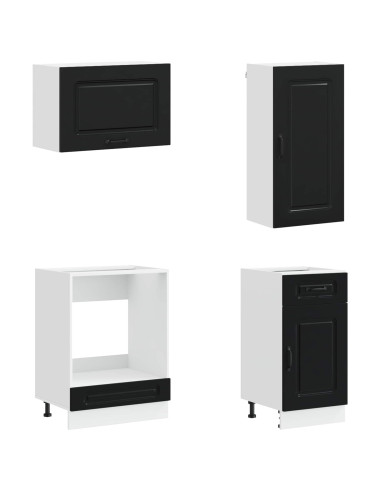 Unità Cucina KALMAR 8 pcs Nero Legno ingegnerizzato