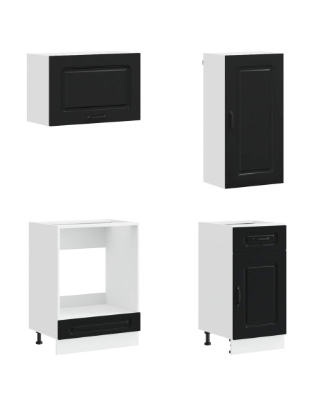 Unità Cucina KALMAR 8 pcs Nero Legno ingegnerizzato