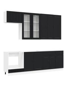 Unità Cucina LUCCA 8 pcs Nero Legno ingegnerizzato 2