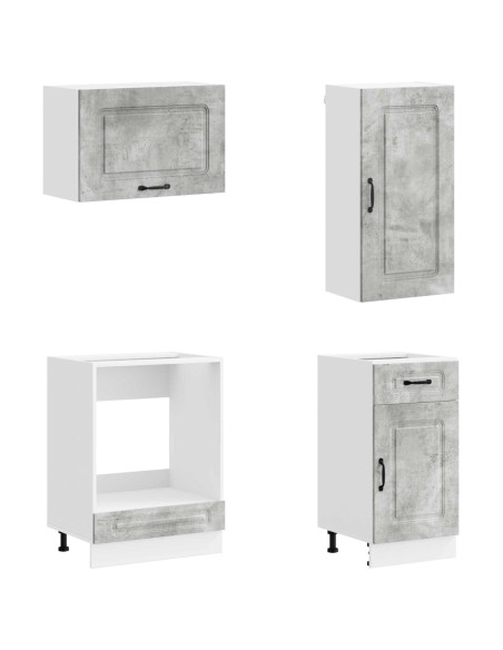 Unità Cucina KALMAR 8 pcs Grigio Cemento Legno ingegnerizzato