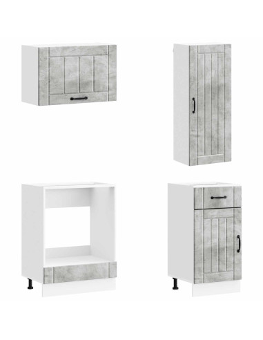 Unità Cucina LUCCA 8 pcs Grigio Cemento Legno ingegnerizzato