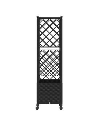 Letto Rialzato con Griglia e Tetto Nero 124 x 40 x 142 cm PP