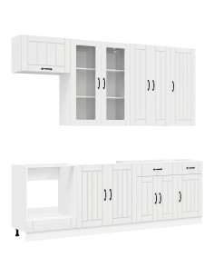 Unità Cucina LUCCA 8 pcs Bianco Lucido Legno ingegnerizzato 2