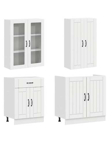 Unità Cucina LUCCA 8 pcs Bianco Lucido Legno ingegnerizzato