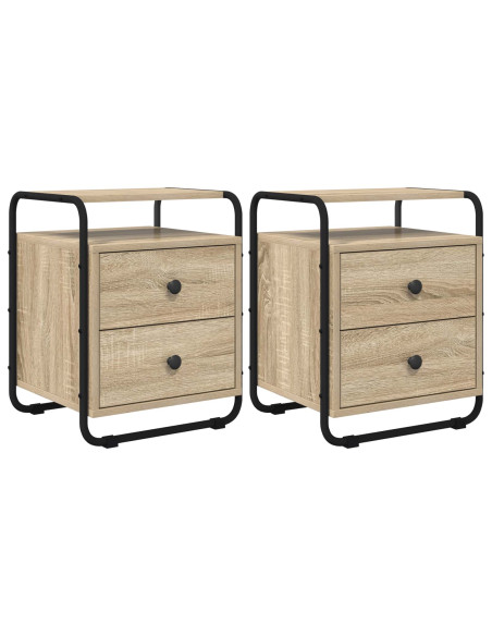 Armadio da Notte 2 pz Rovere Sonoma Legno ingegnerizzato
