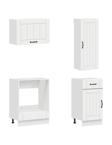 Unità Cucina LUCCA 8 pcs Bianco Lucido Legno ingegnerizzato