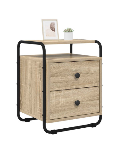 Armadio da Notte 2 pz Rovere Sonoma Legno ingegnerizzato