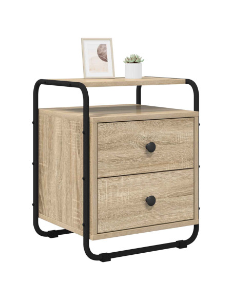 Armadio da Notte 2 pz Rovere Sonoma Legno ingegnerizzato