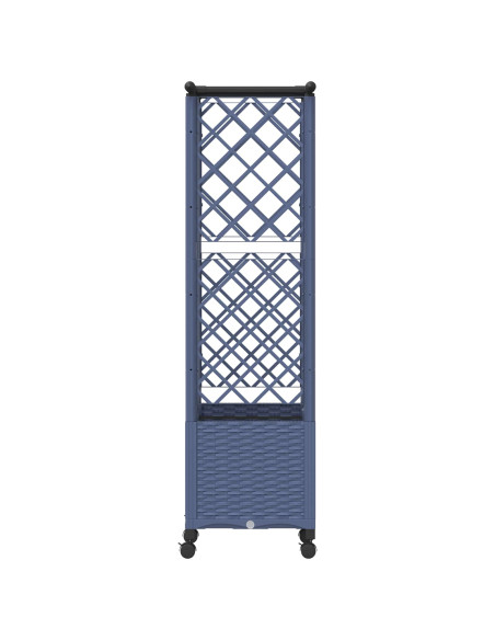 Letto Rialzato con Griglia e Tetto Grigio 124 x 40 x 142 cm PP