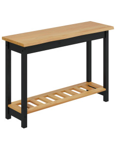 Tavolo consolle con lo scaffale EKAI Nero 112 x 35 x 76 cm 2