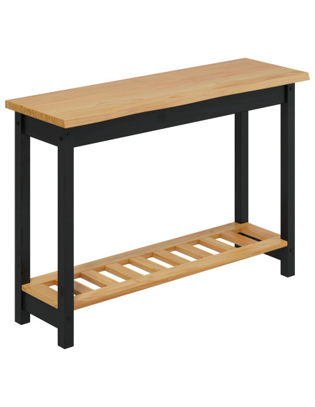 Tavolo consolle con lo scaffale EKAI Nero 112 x 35 x 76 cm