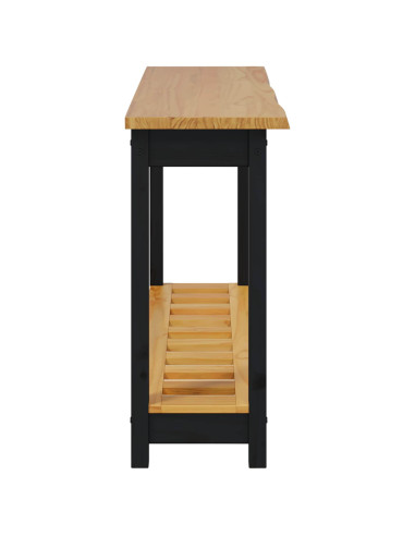 Tavolo consolle con lo scaffale EKAI Nero 112 x 35 x 76 cm