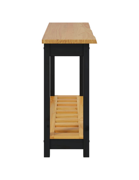 Tavolo consolle con lo scaffale EKAI Nero 112 x 35 x 76 cm