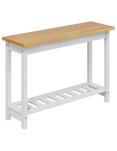 Tavolo consolle con lo scaffale EKAI Bianco 112 x 35 x 76 cm