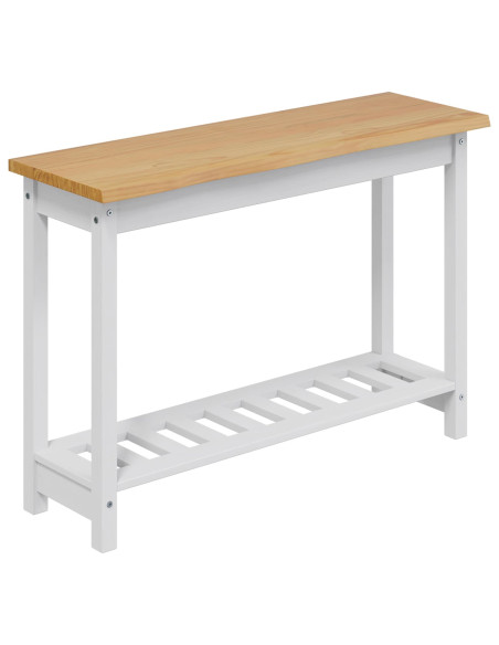 Tavolo consolle con lo scaffale EKAI Bianco 112 x 35 x 76 cm