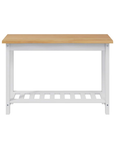 Tavolo consolle con lo scaffale EKAI Bianco 112 x 35 x 76 cm