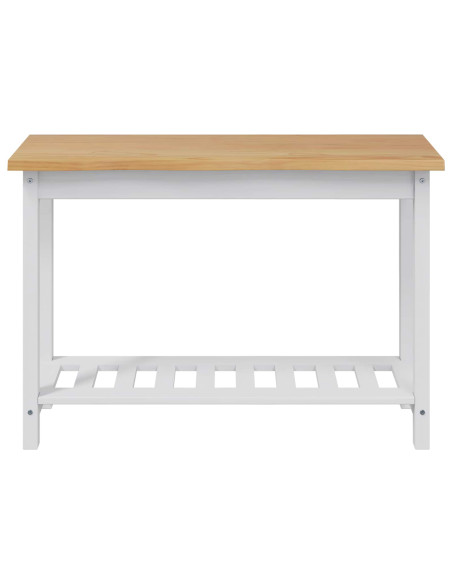 Tavolo consolle con lo scaffale EKAI Bianco 112 x 35 x 76 cm