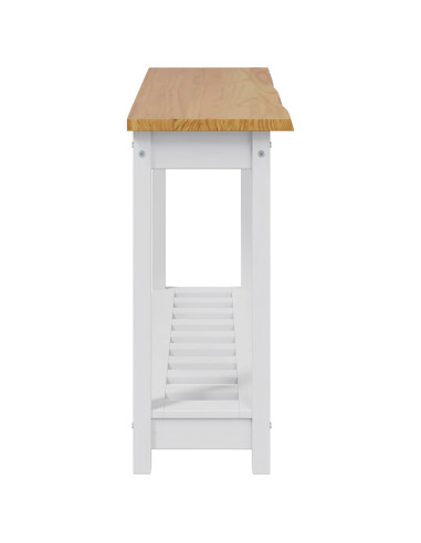 Tavolo consolle con lo scaffale EKAI Bianco 112 x 35 x 76 cm