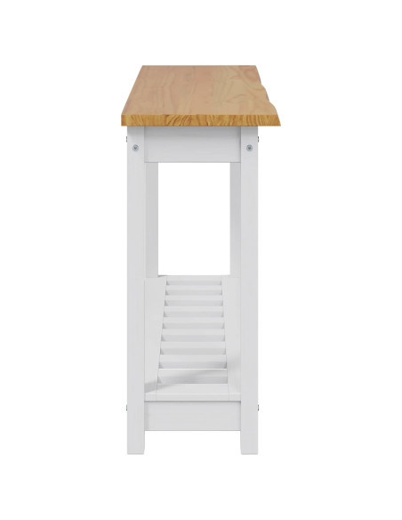 Tavolo consolle con lo scaffale EKAI Bianco 112 x 35 x 76 cm