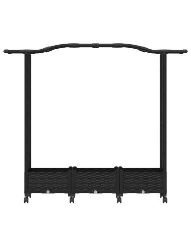 Letto Rialzato con Griglia e Tetto Nero 169 x 40 x 129 cm PP